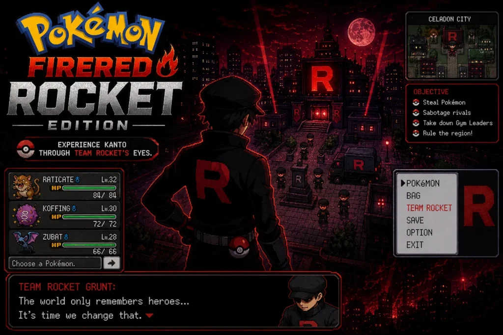 Pokemon FireRed Rocket Edition Team Rocket story