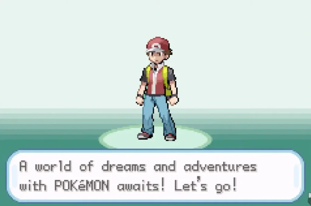 Pokemon FireRed gameplay on GBA emulator