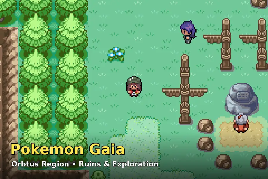 Pokemon Gaia Orbtus region exploration screenshot