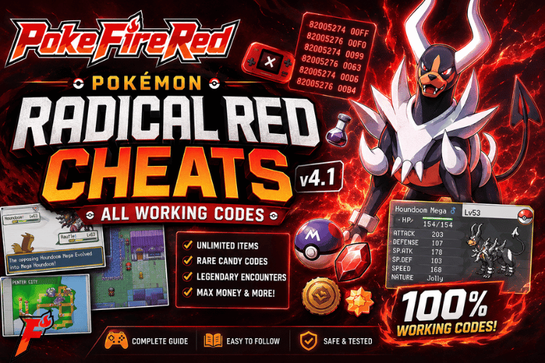Pokémon Radical Red Cheats