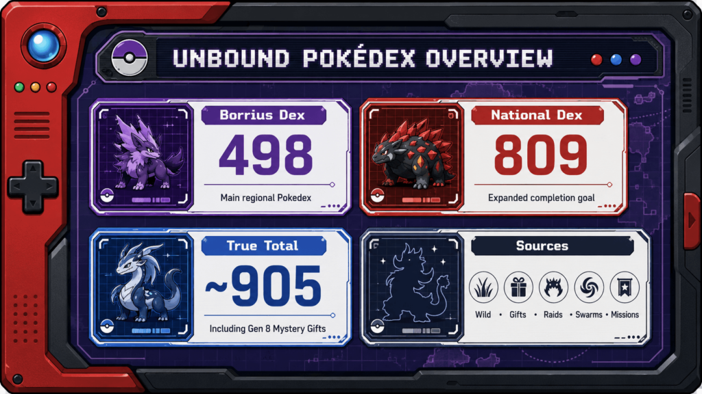 Pokemon Unbound Pokedex Overview