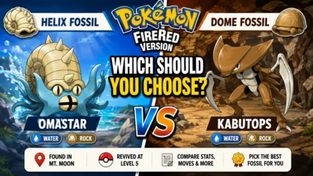 Omastar and Kabutops, the Helix and Dome Fossil evolutions