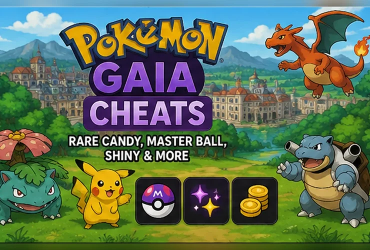 Pokemon Gaia Cheats featured image for Rare Candy, Master Ball, shiny encounters and more
