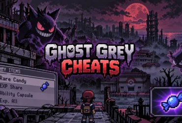 Pokémon Ghost Grey cheats guide with Rare Candy and built-in shortcuts